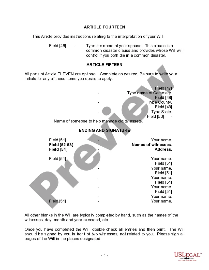 Preview Mutual Wills Package with Last Wills and Testaments for Married Couple with Adult and Minor Children