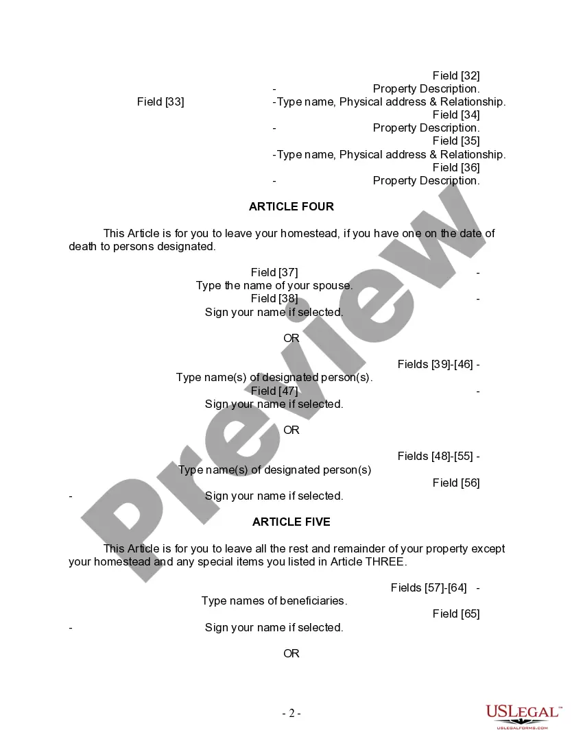 Preview Last Will and Testament for Divorced and Remarried Person with Mine, Yours and Ours Children