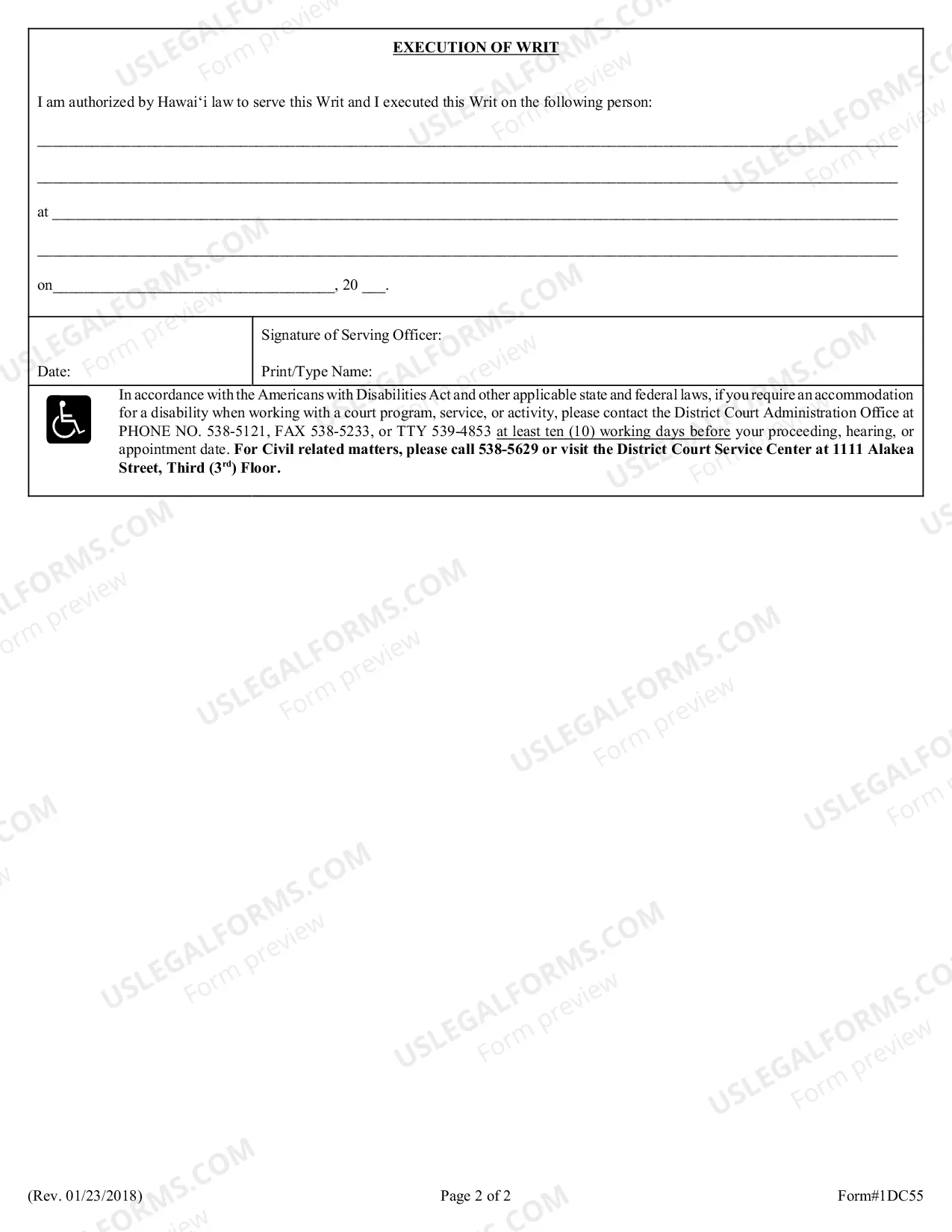 Preview Writ of Replevin or Repossession
