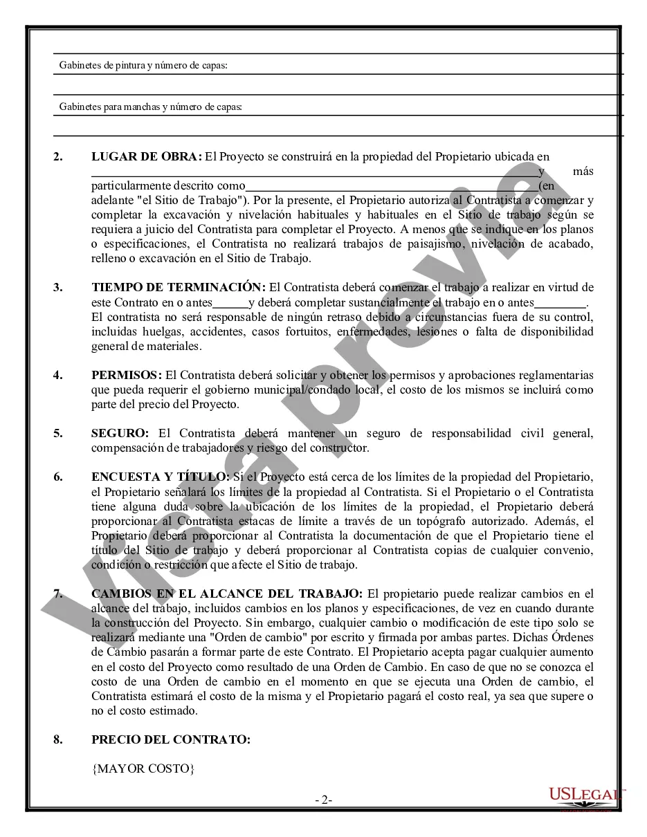 Preview Contrato de pintura para contratista