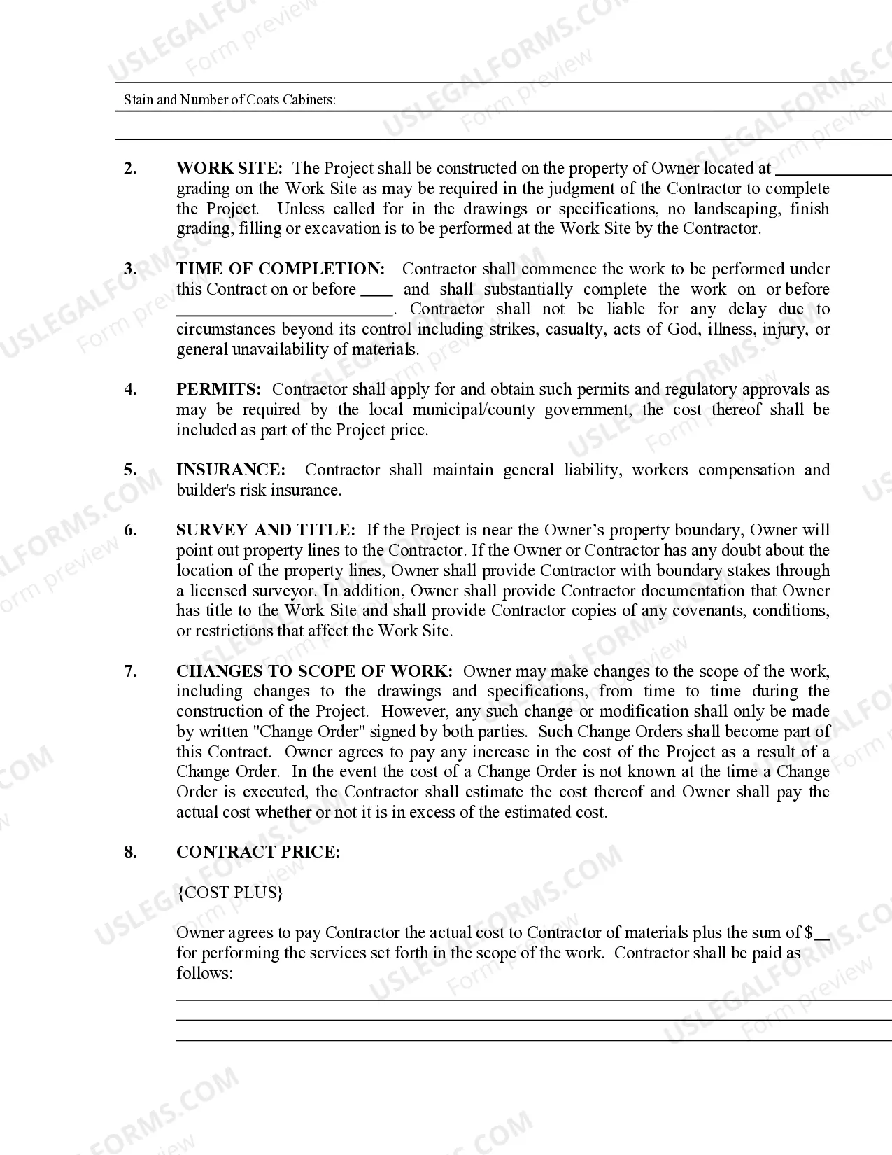 Preview Painting Contract for Contractor