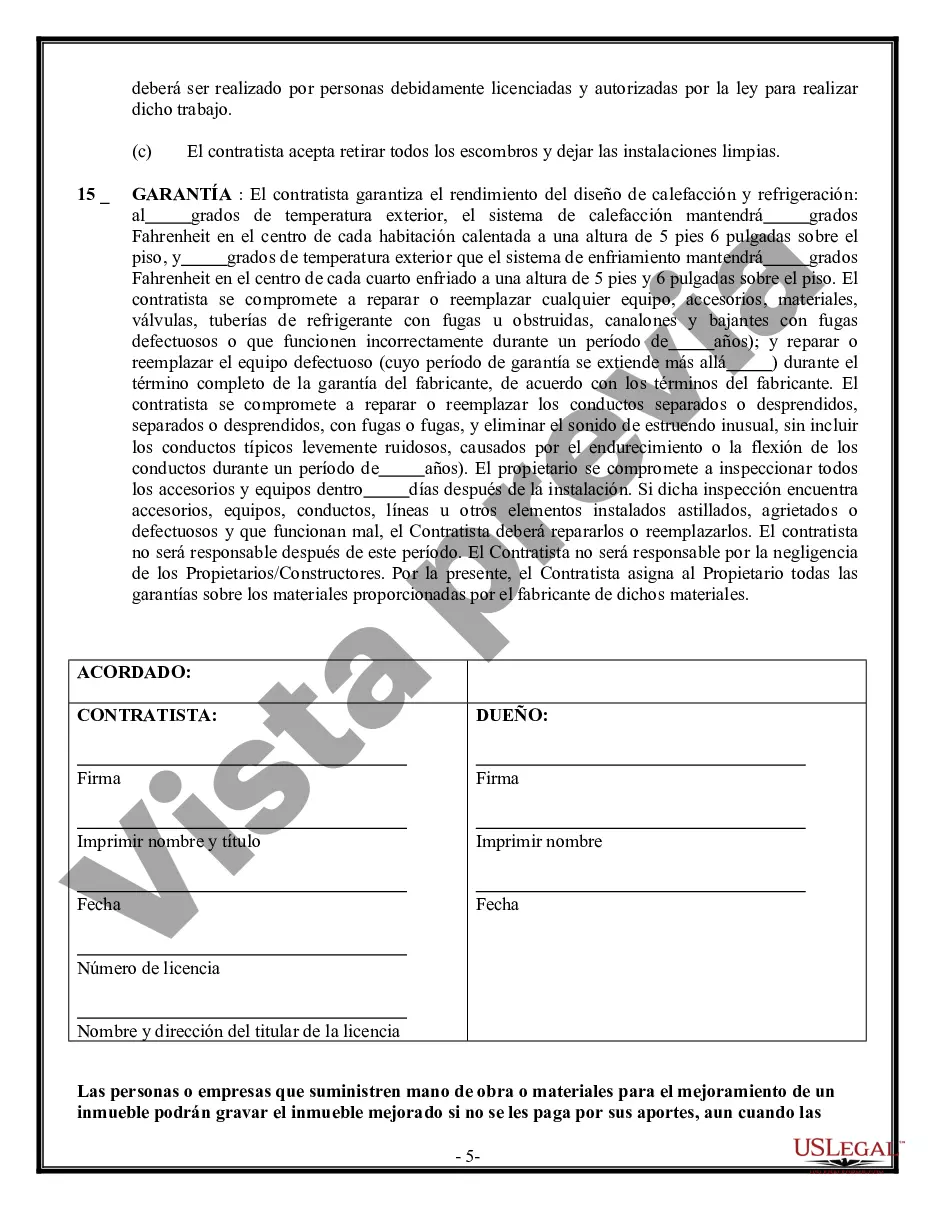 Preview Contrato HVAC para contratista