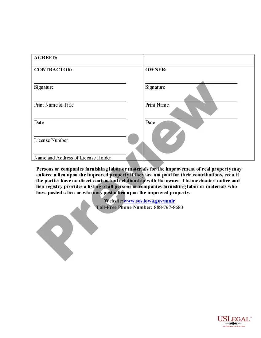 Preview Paving Contract for Contractor