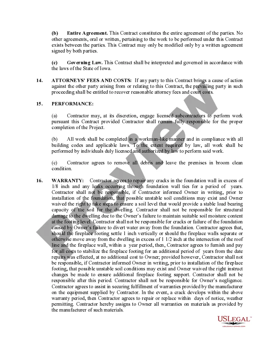 Get Foundation Contract for Contractor Preview Foundation Contract for Contractor