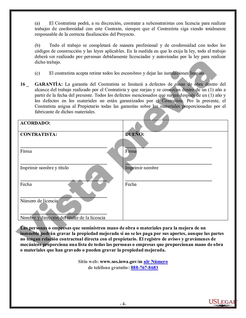 Preview Contrato de albañil para contratista