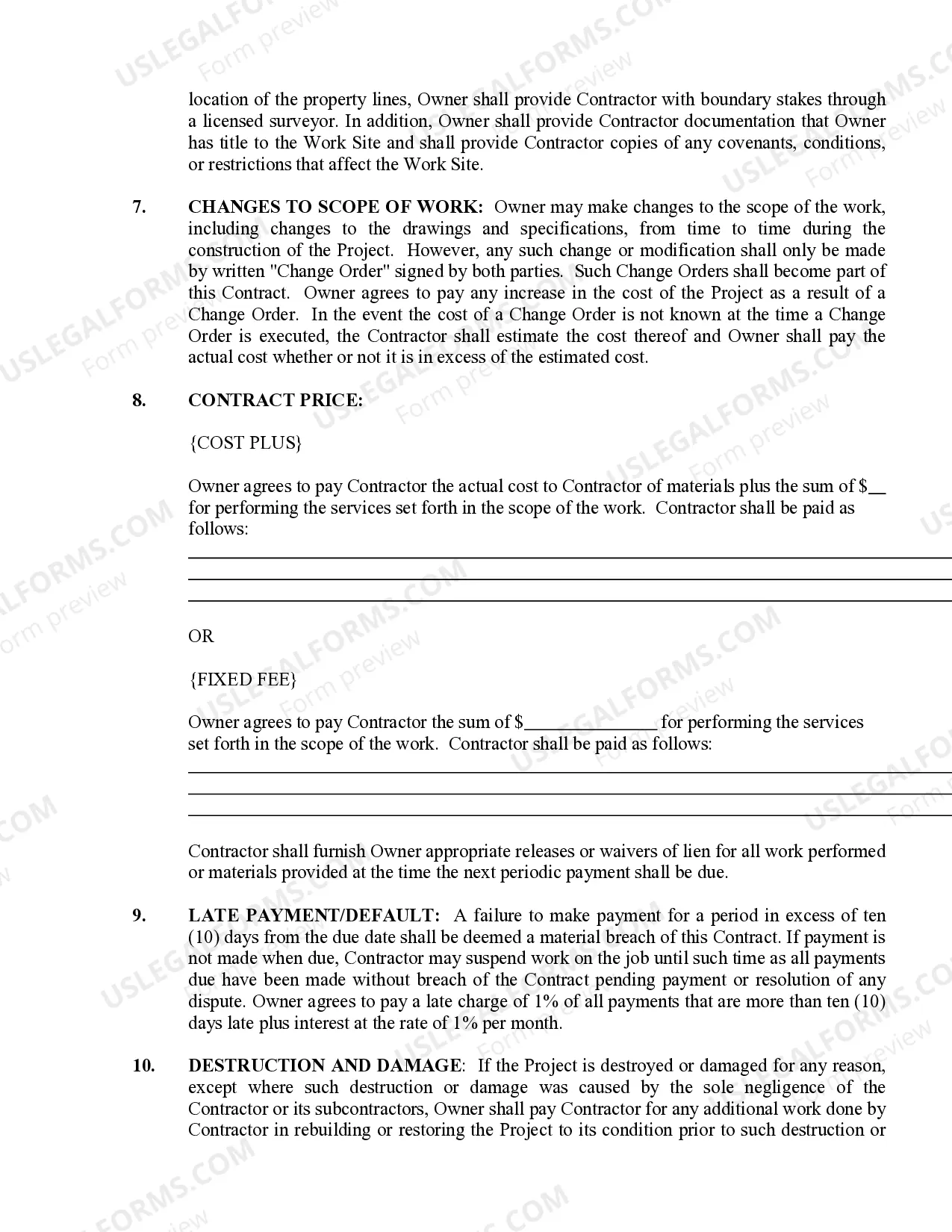 Preview Sheetrock Drywall Contract for Contractor