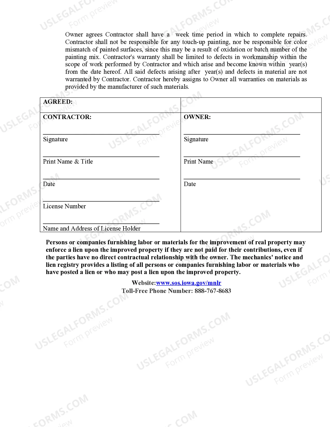 Preview Sheetrock Drywall Contract for Contractor