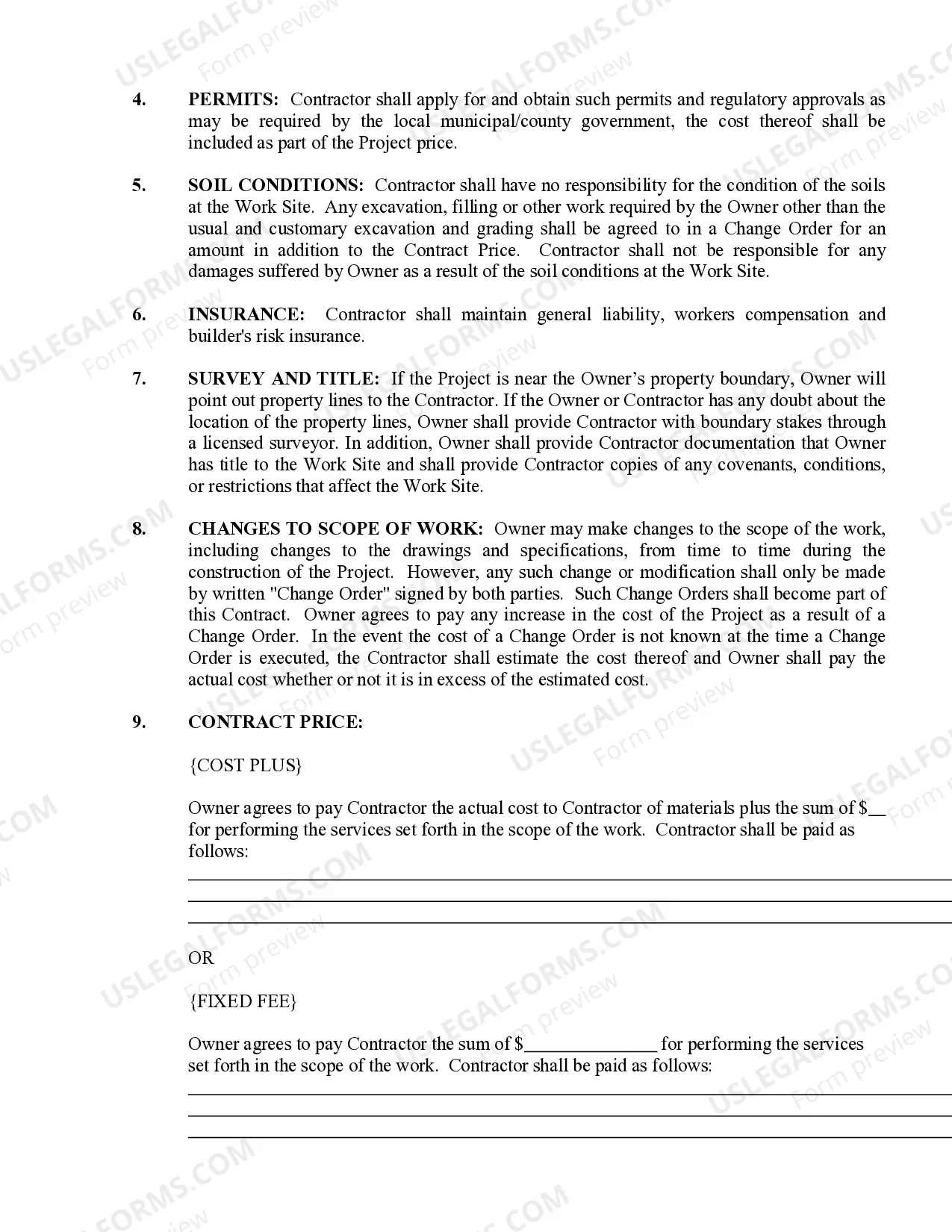 Preview Flooring Contract for Contractor