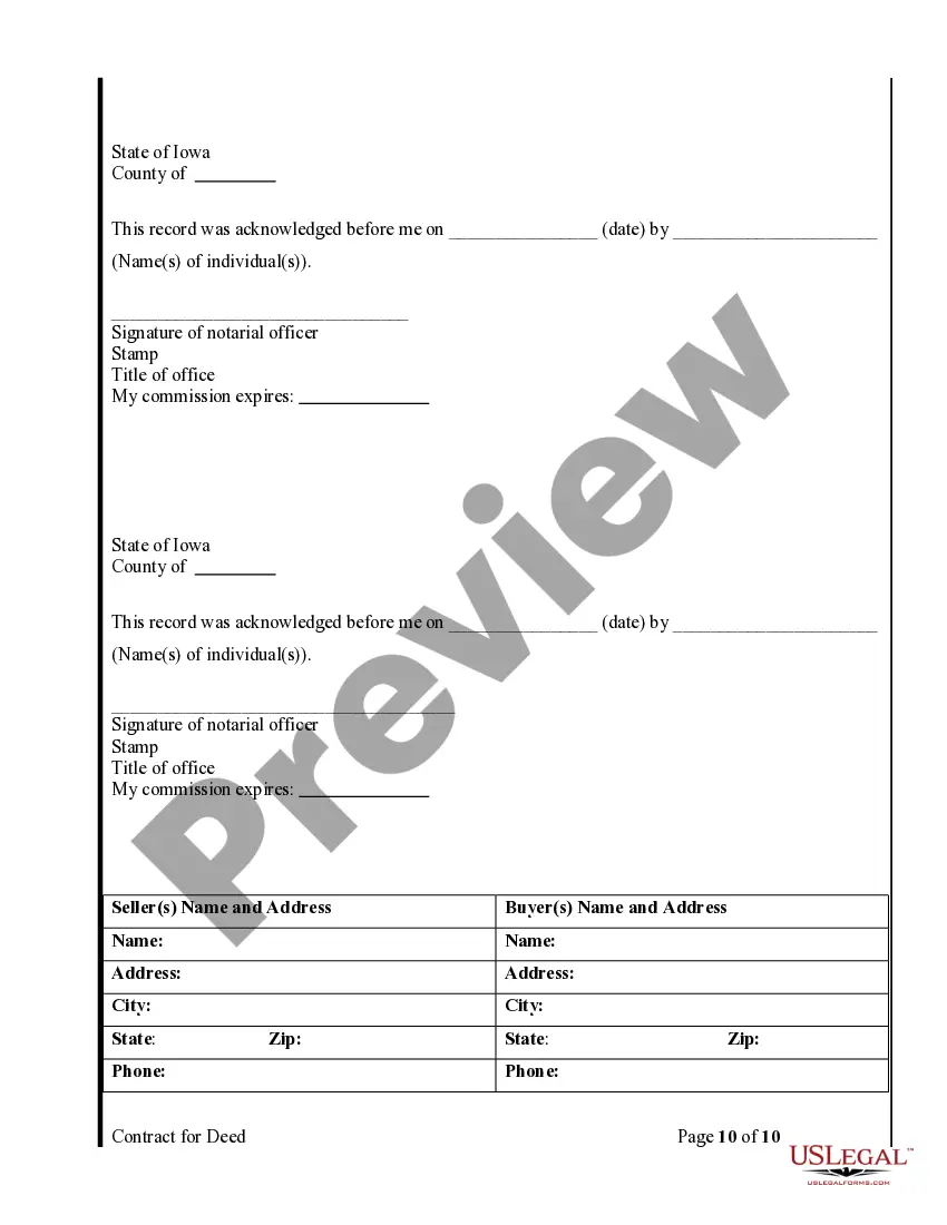 Preview Agreement or Contract for Deed for Sale and Purchase of Real Estate a/k/a Land or Executory Contract