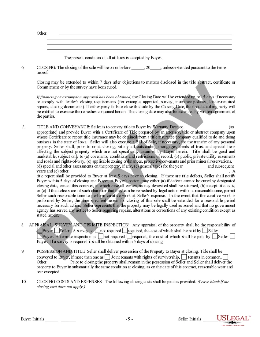 Preview Contract for Sale and Purchase of Real Estate with No Broker for Residential Home Sale Agreement