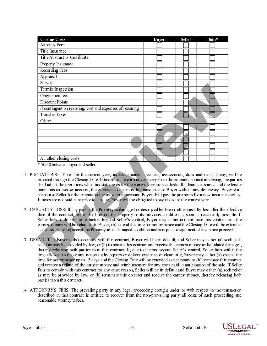 Preview Contract for Sale and Purchase of Real Estate with No Broker for Residential Home Sale Agreement