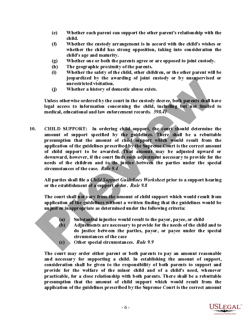 Preview Iowa No-Fault Agreed Uncontested Divorce Package for Dissolution of Marriage for people with Minor Children