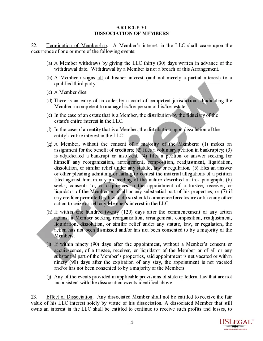 Get Single Member Limited Liability Company LLC Operating Agreement Preview Single Member Limited Liability Company LLC Operating Agreement