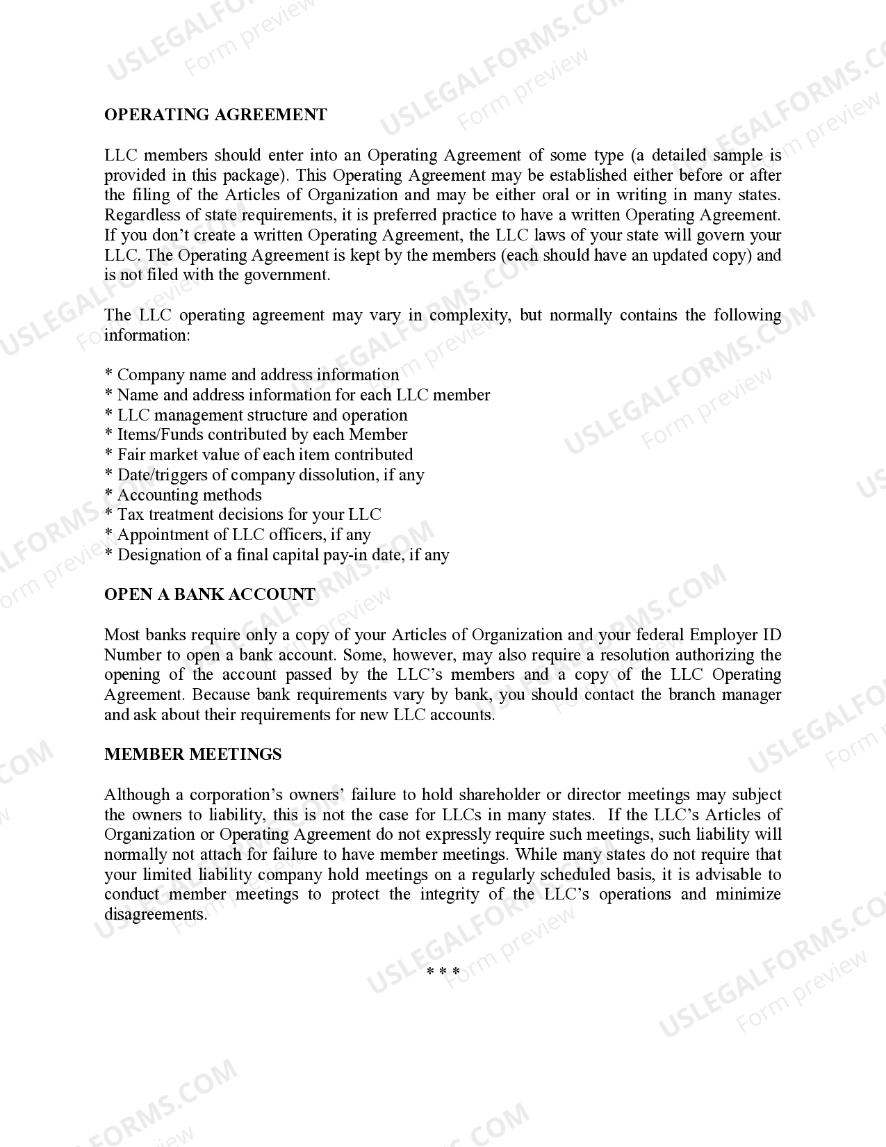 Iowa Limited Liability Company LLC Formation Package How To Start An