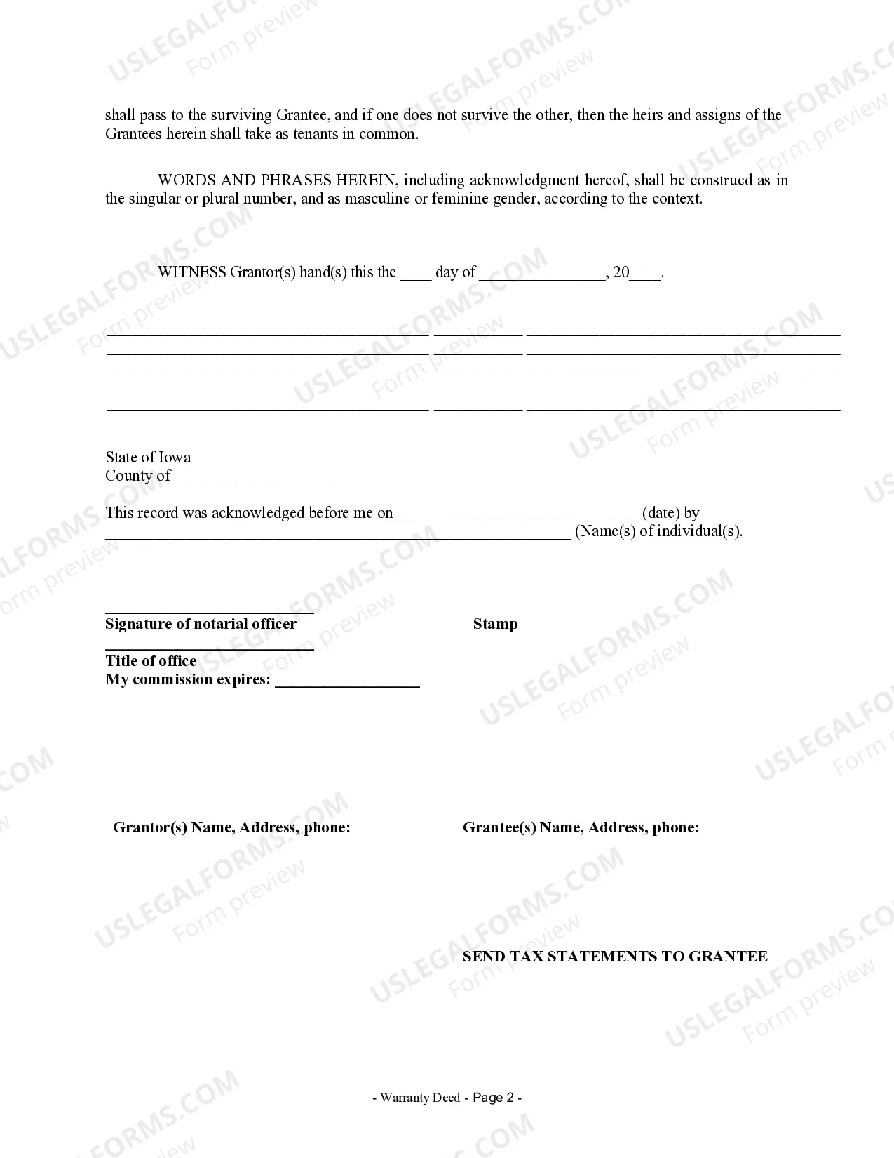Preview Warranty Deed from Individual to Husband and Wife