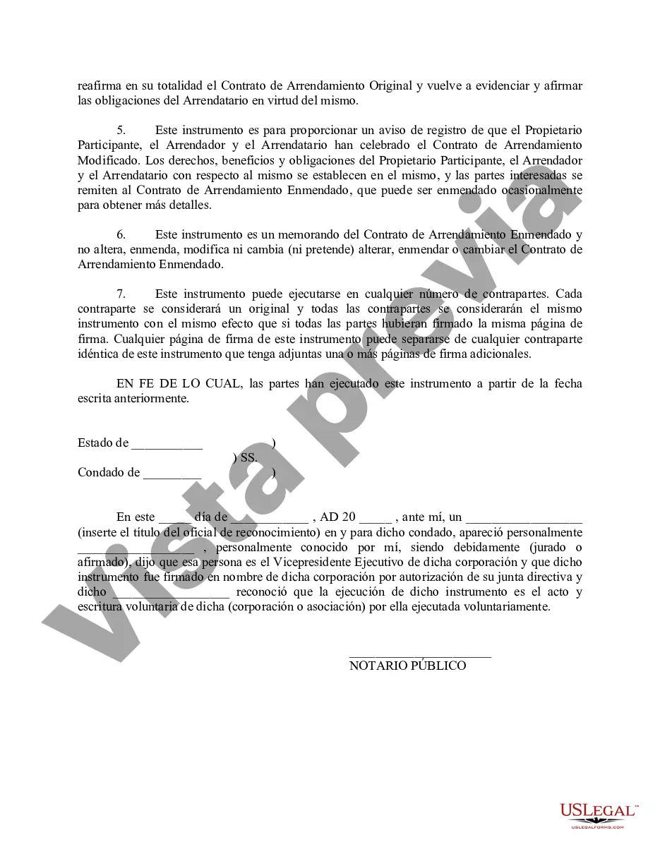 Preview Primer Memorándum Modificado del Primer Contrato de Arrendamiento de Equipo Modificado y Actualizado