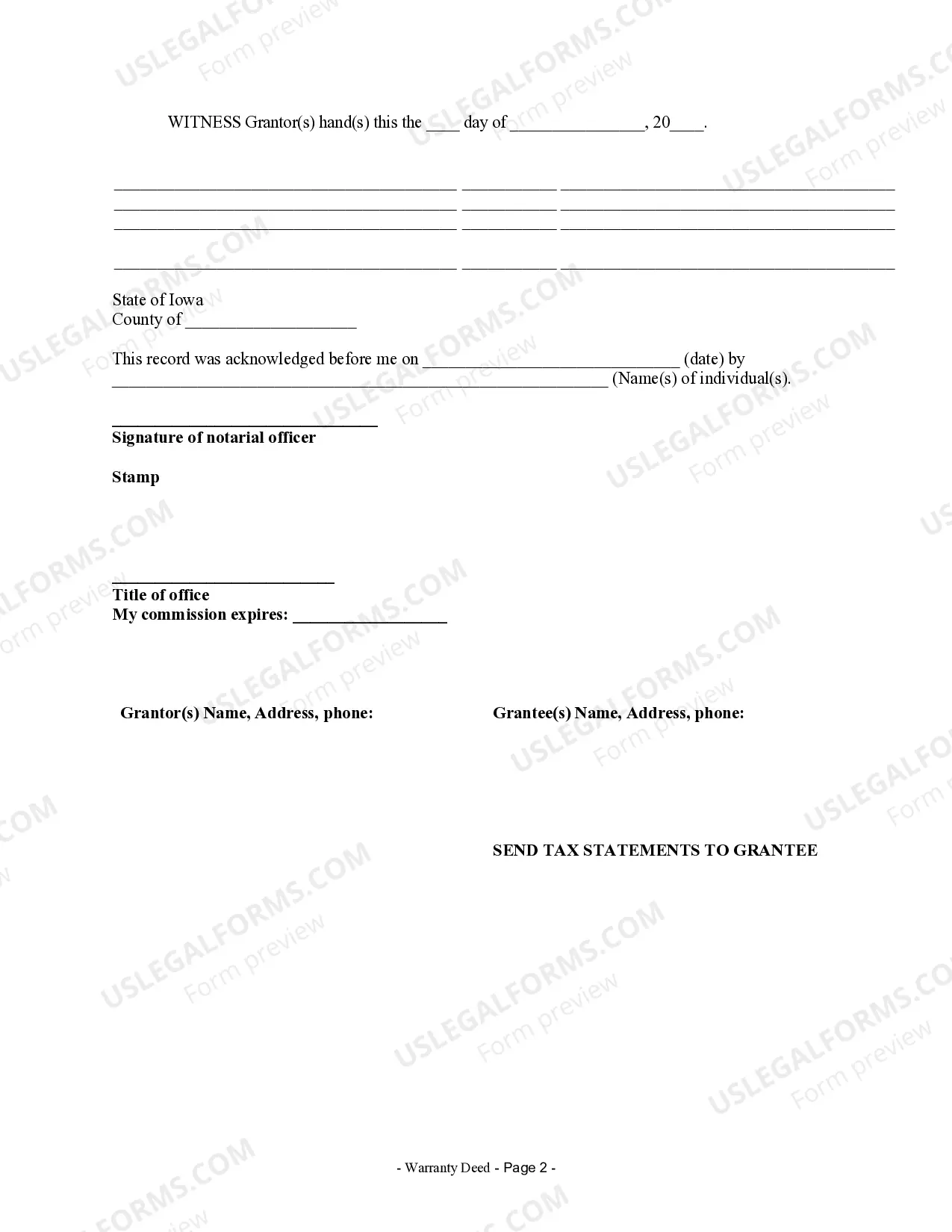 Preview Warranty Deed from Individual to a Trust