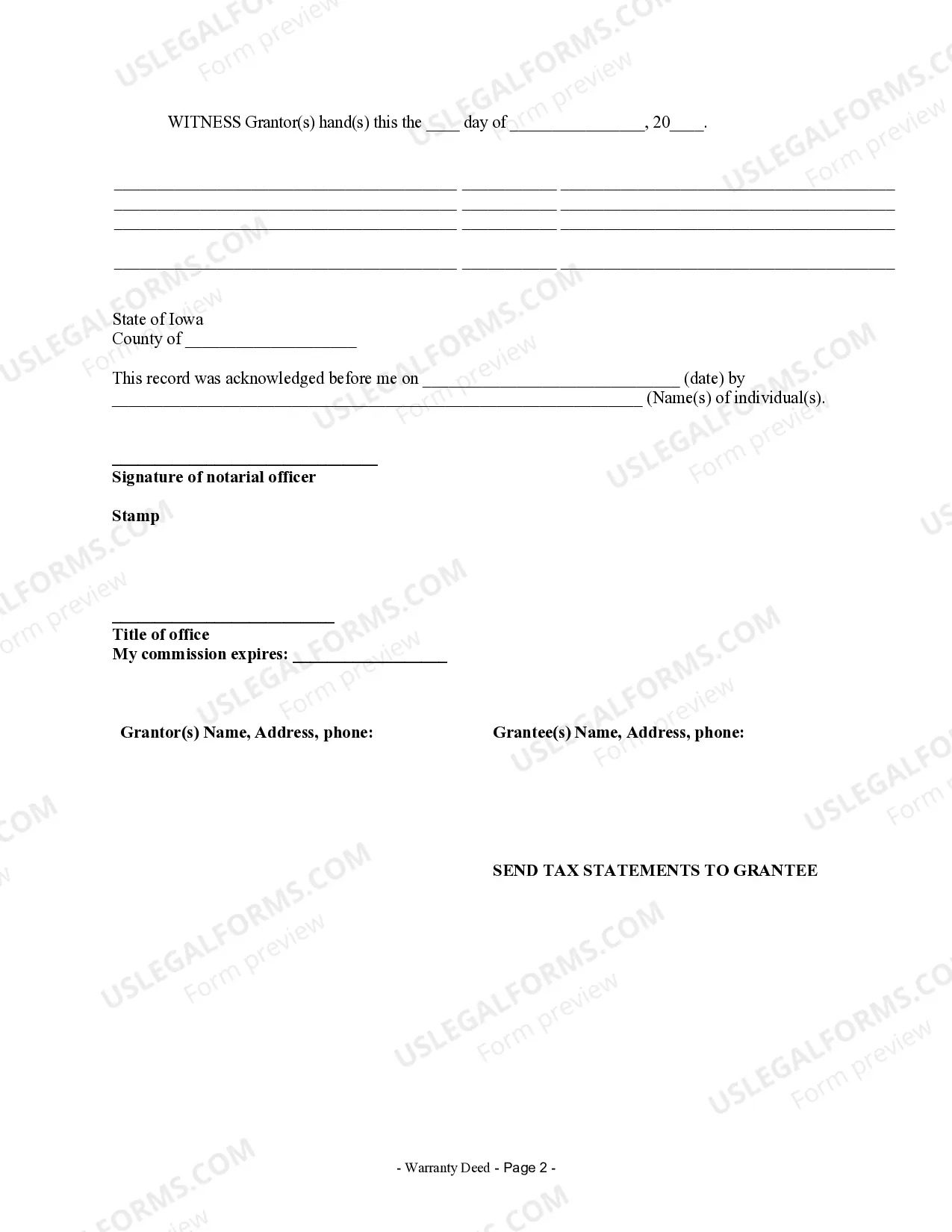 Preview Warranty Deed from Husband to Himself and Wife