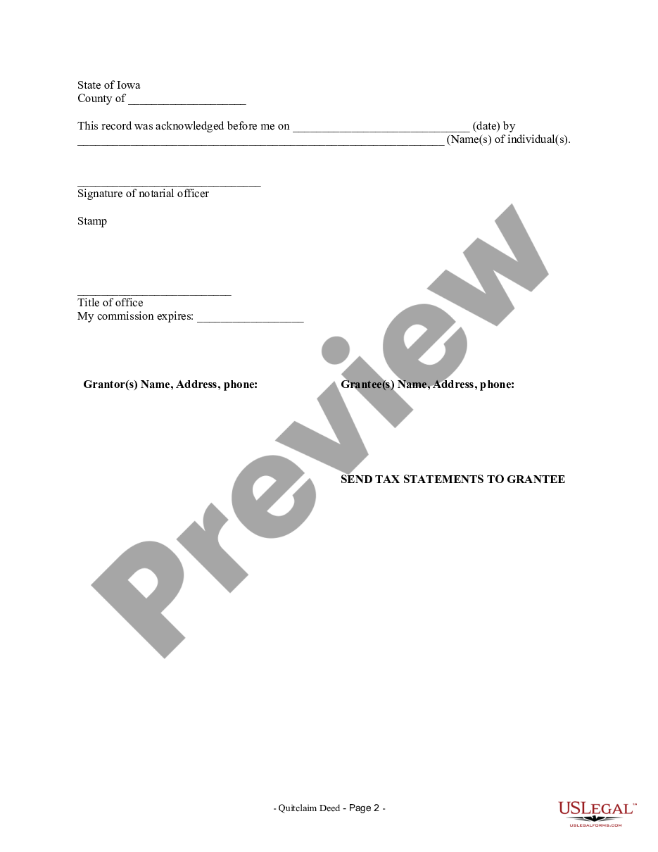 page 1 Quitclaim Deed from Husband to Himself and Wife preview
