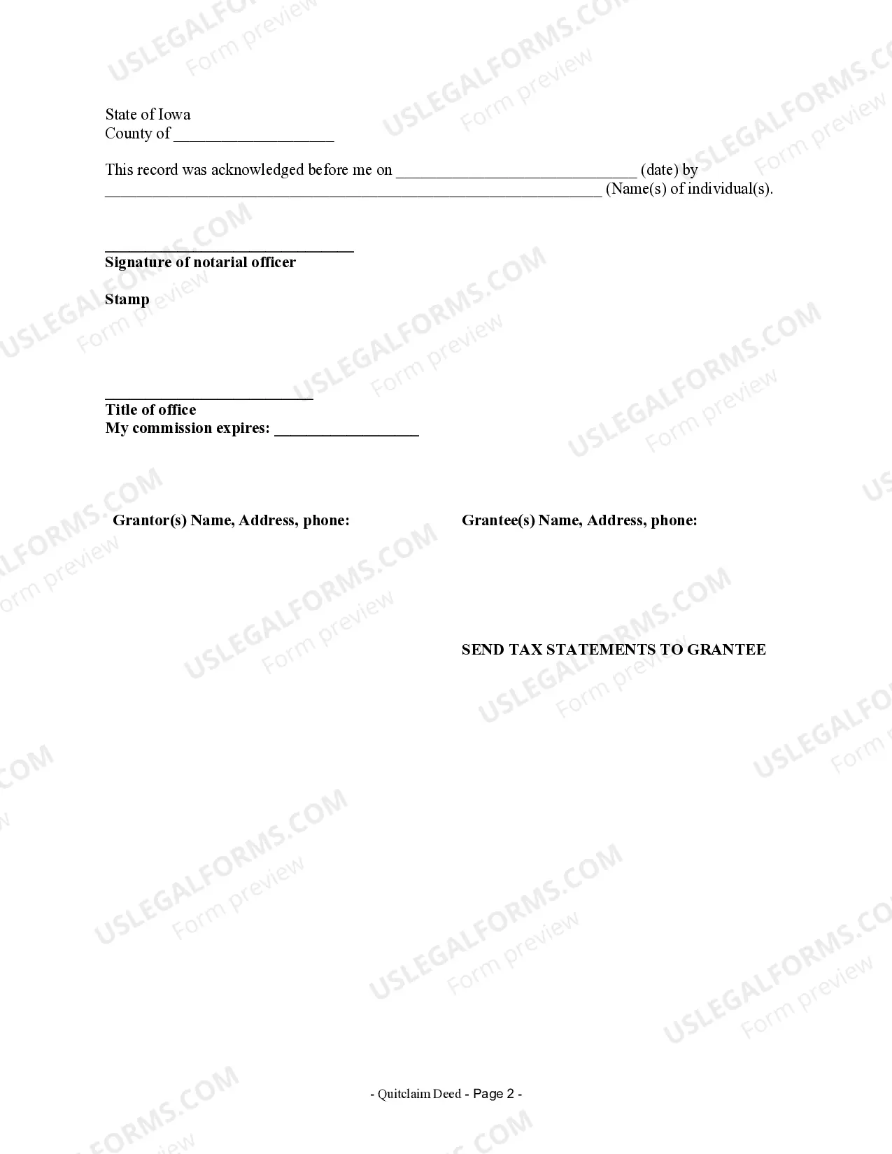 Preview Quitclaim Deed from Husband to Himself and Wife