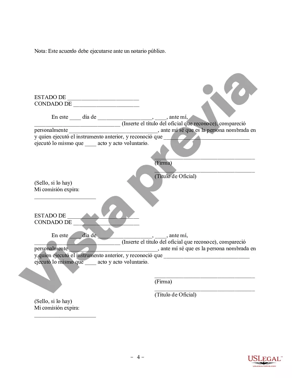 Preview Enmienda al Acuerdo de propiedad posnupcial - Iowa