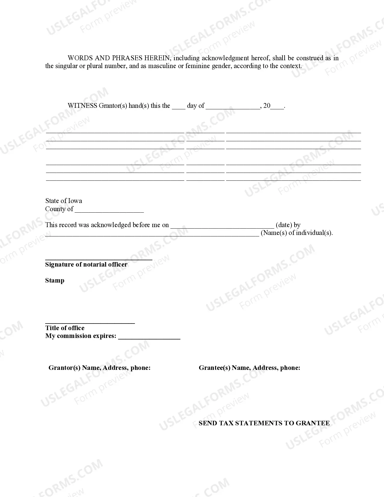 Preview Warranty Deed from Husband and Wife to an Individual