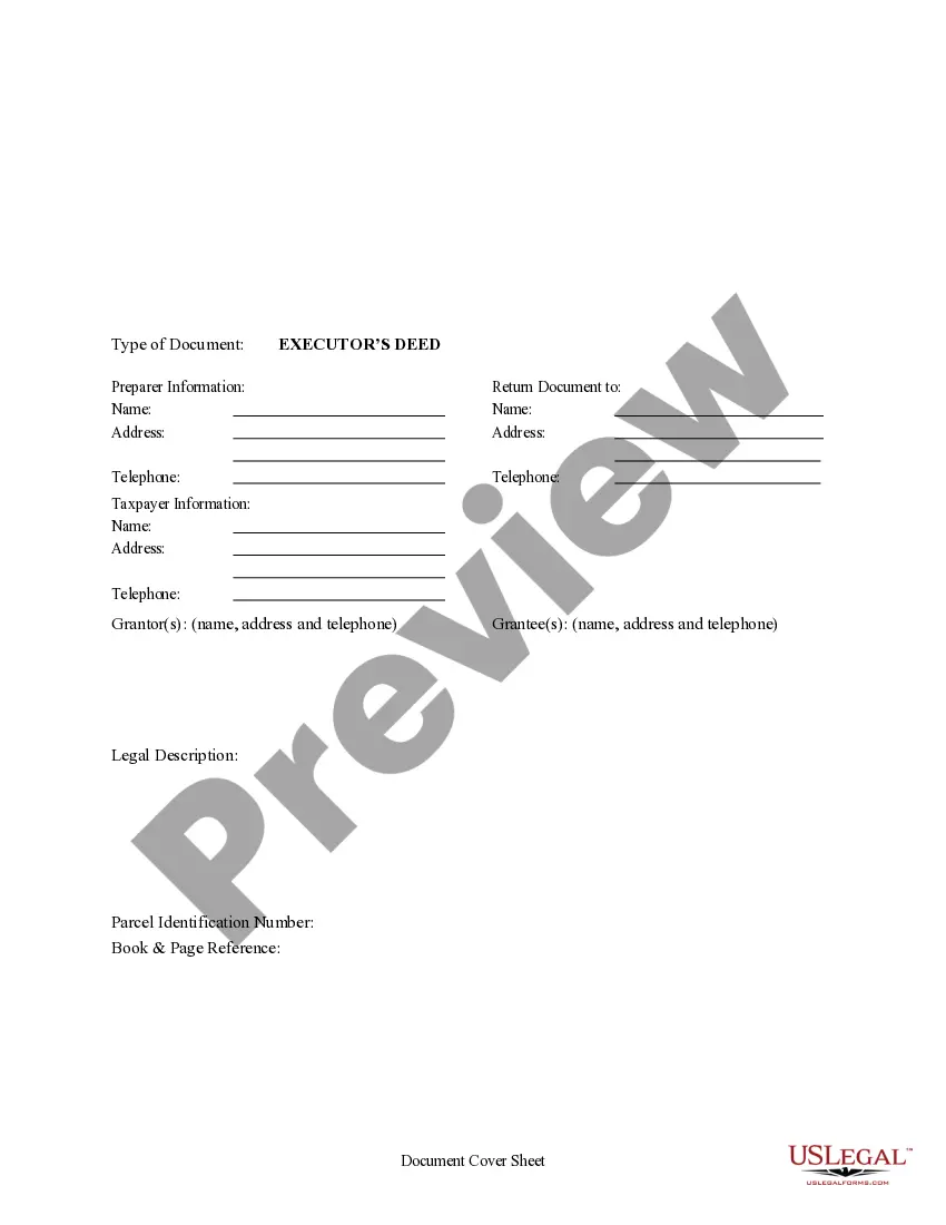 Preview Executor's Deed - Executor to Individual