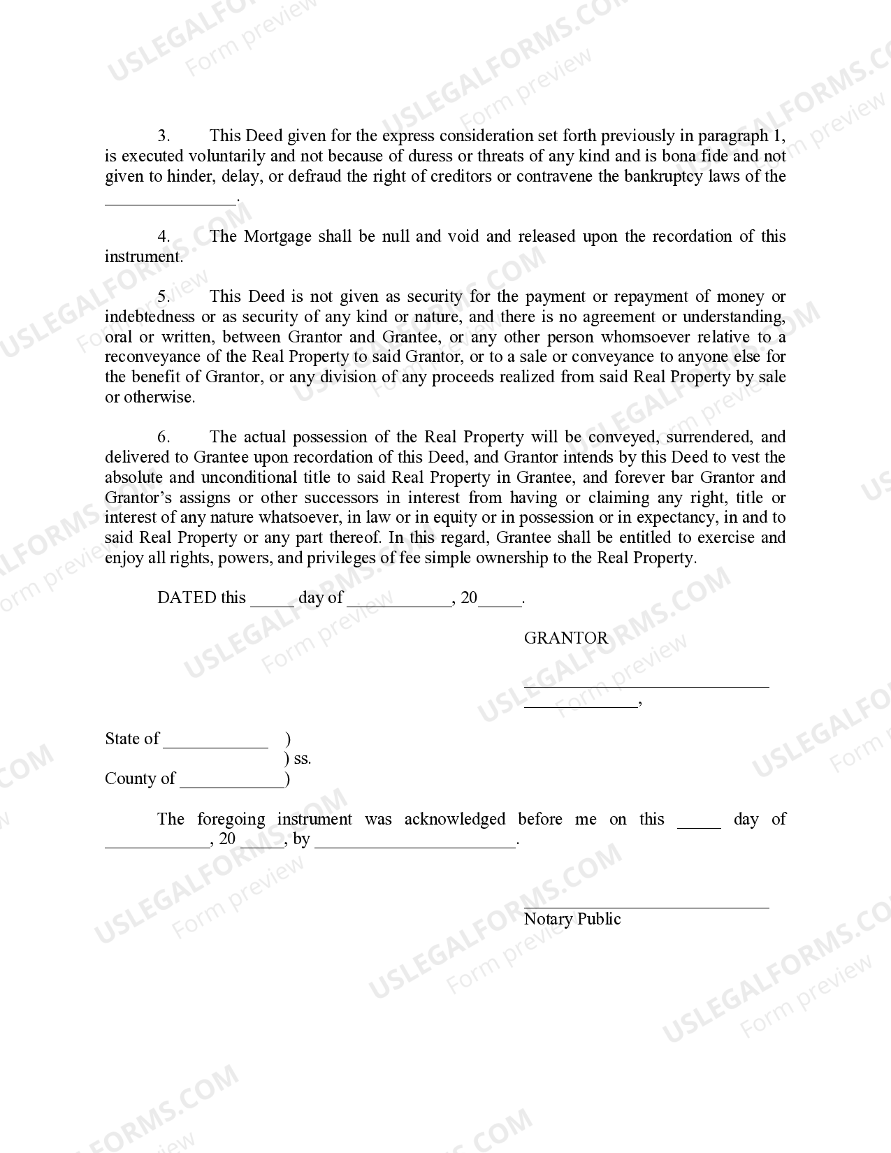 Iowa Corrective Deed in Lieu of Foreclosure | US Legal Forms