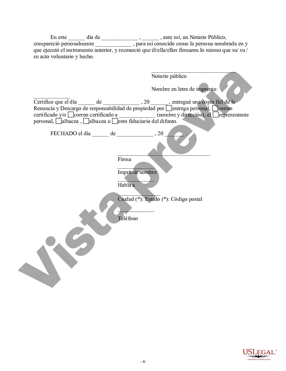 Preview Renuncia de Iowa y descargo de responsabilidad del interés del arrendatario conjunto: interés total del arrendatario conjunto
