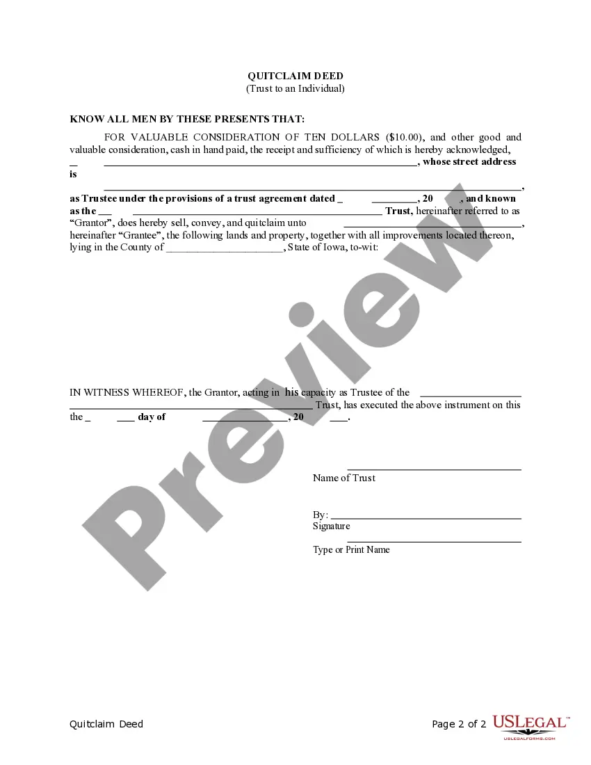 Preview Quitclaim deed