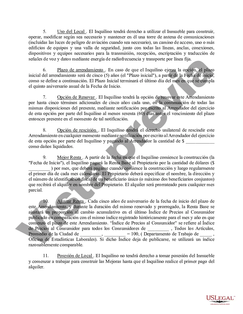 Preview Arrendamiento de Terreno