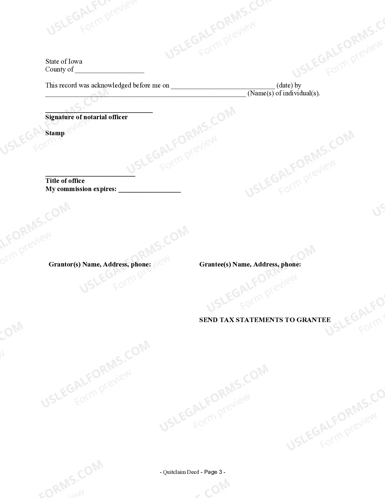 Preview Quitclaim Deed by Two Individuals to Husband and Wife
