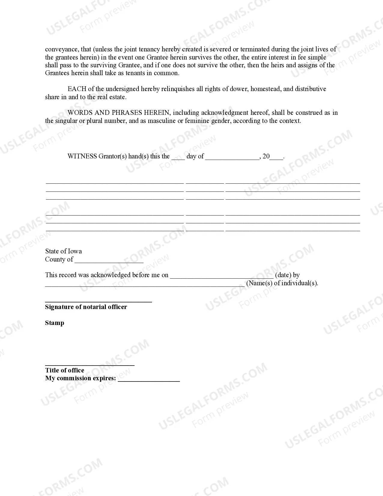 Preview Warranty Deed from two Individuals to Husband and Wife