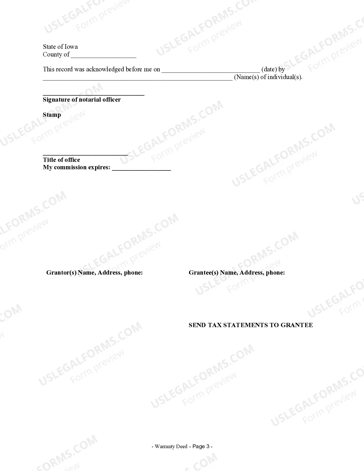 Preview Warranty Deed from two Individuals to LLC