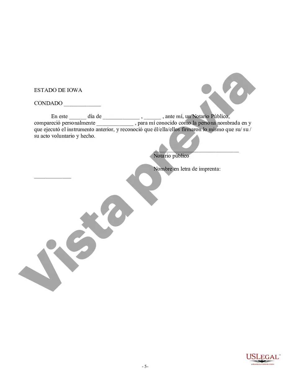 Preview Renuncia y renuncia de propiedad de Iowa recibida por sucesión intestada