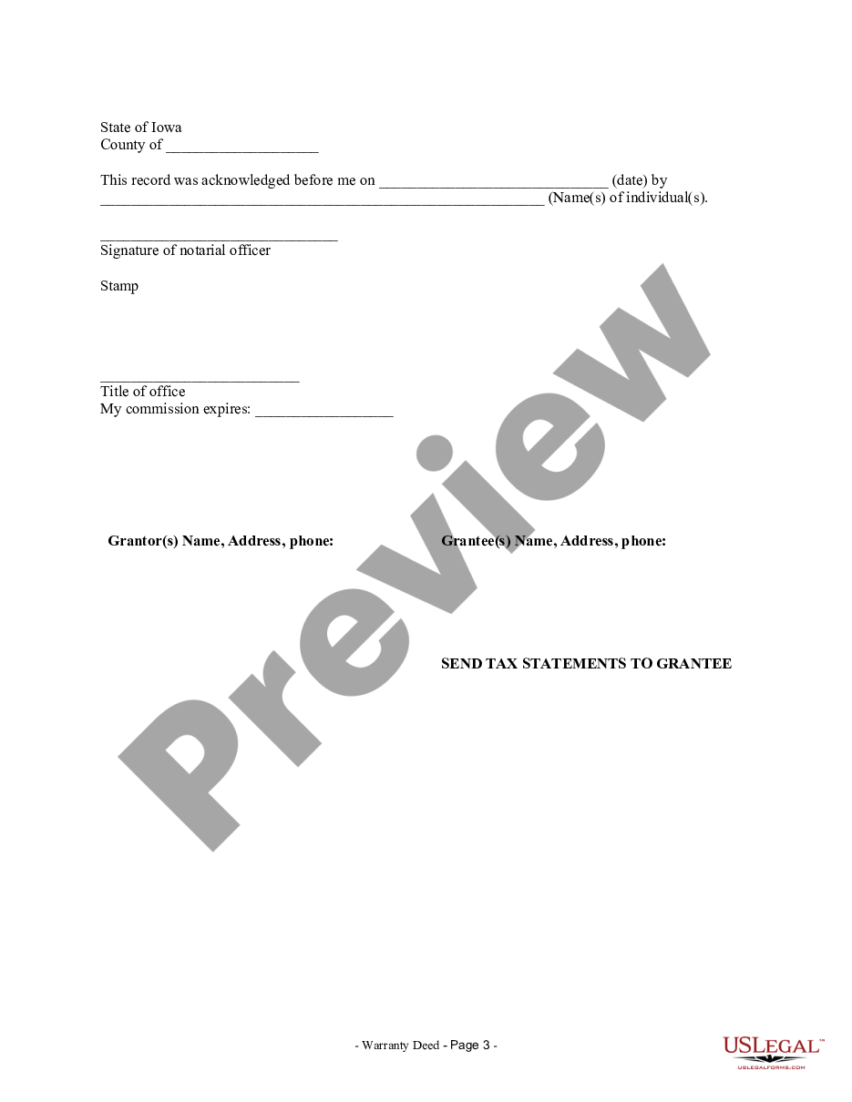 page 2 Warranty Deed from two Individuals to Corporation preview