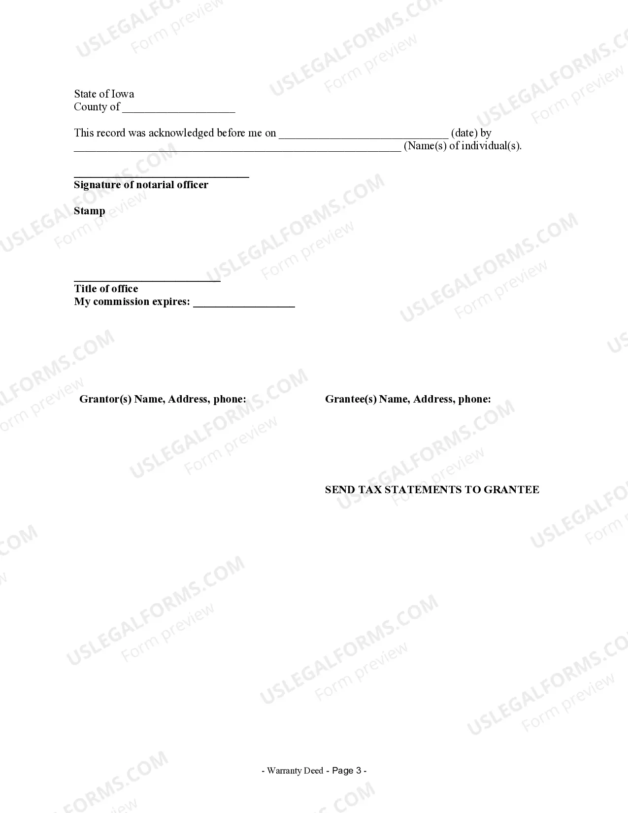 Preview Warranty Deed from two Individuals to Corporation