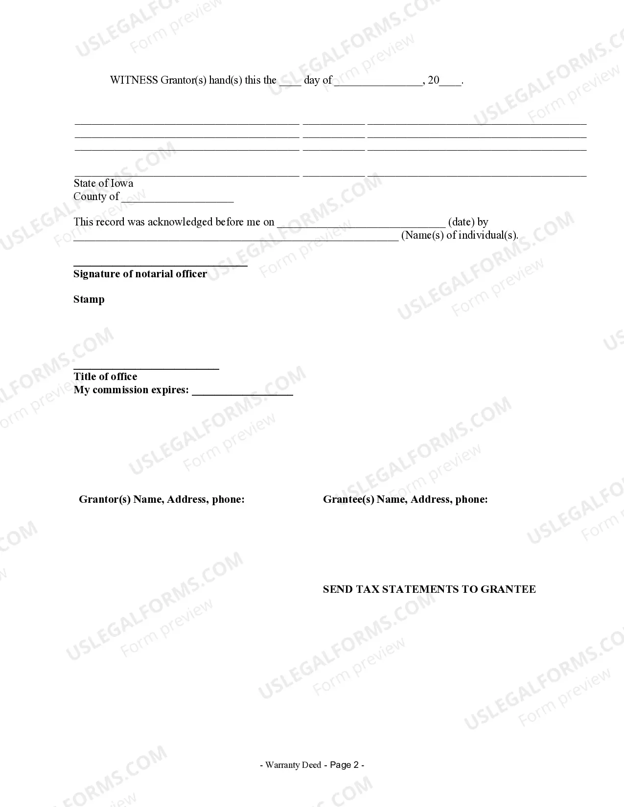 Preview Warranty Deed from Individual to Corporation