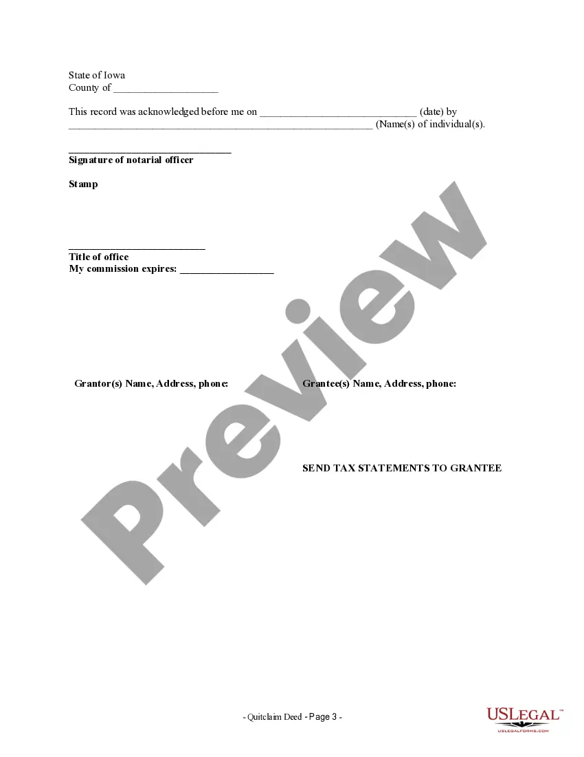 Preview Quitclaim Deed from Husband and Wife to LLC