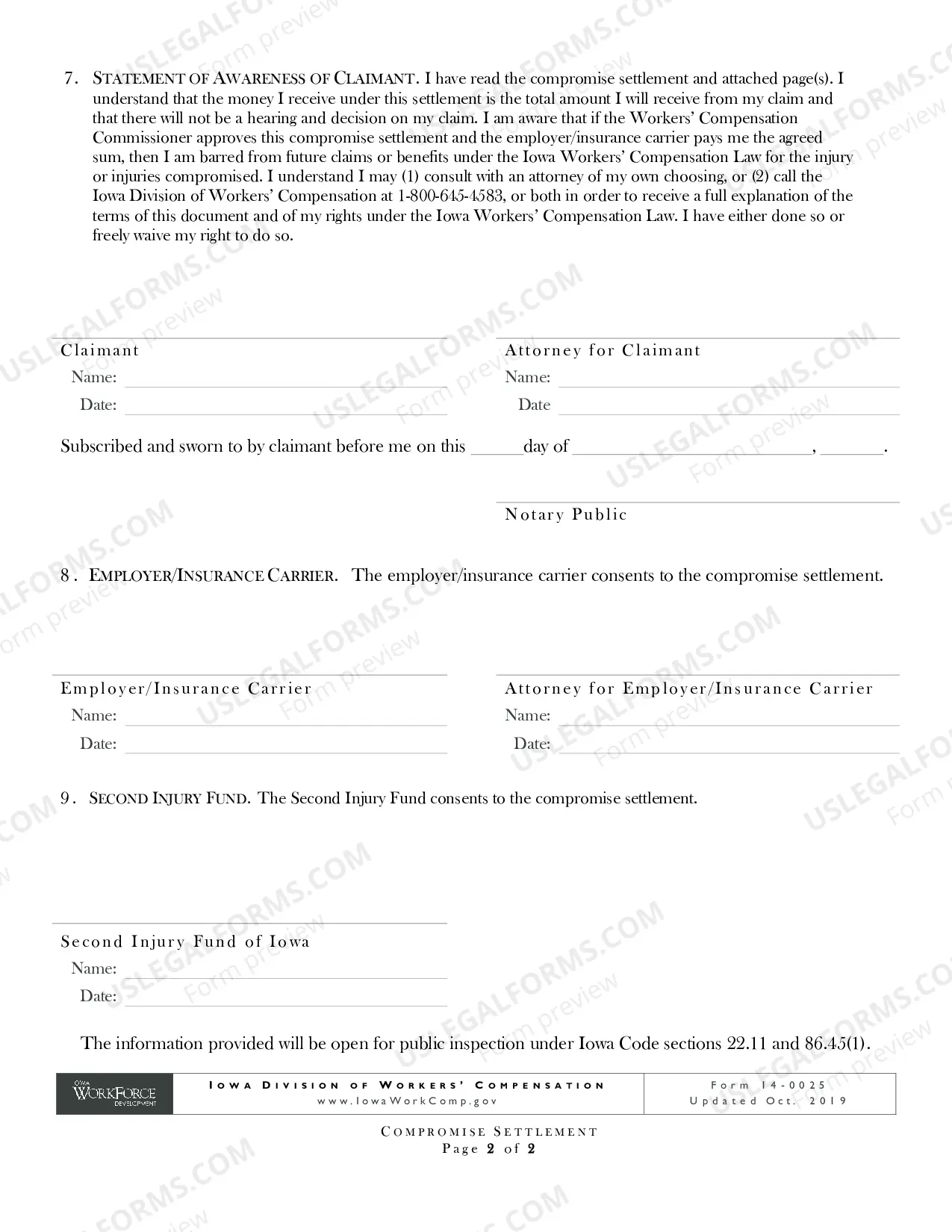 Preview Compromise Settlement