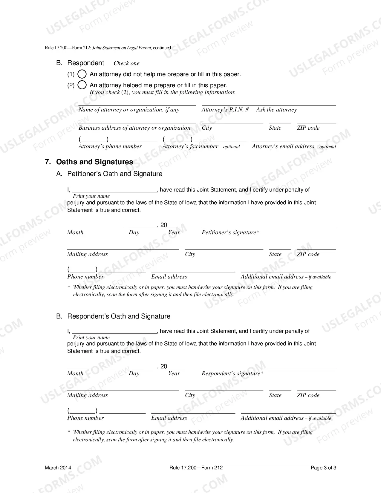 Preview Joint Statement on Legal Parent