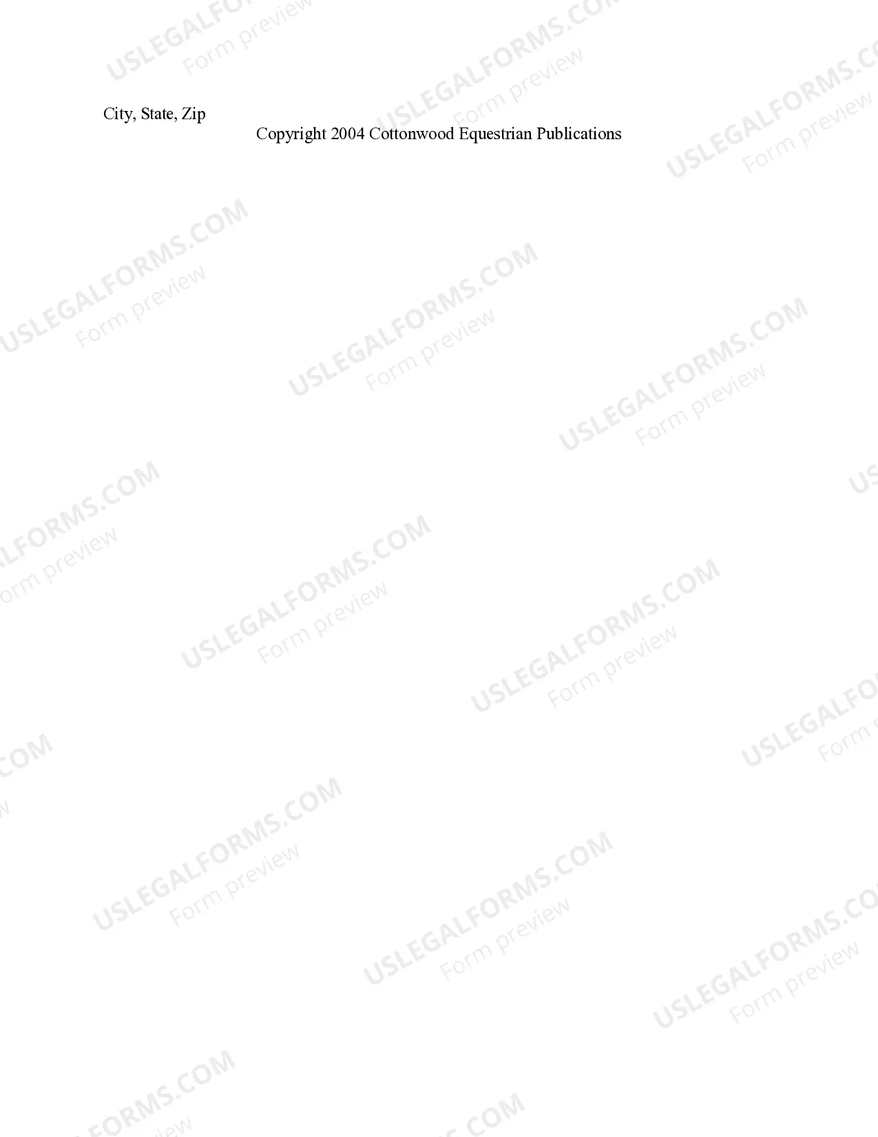 Preview Performance Horse Lease Agreement