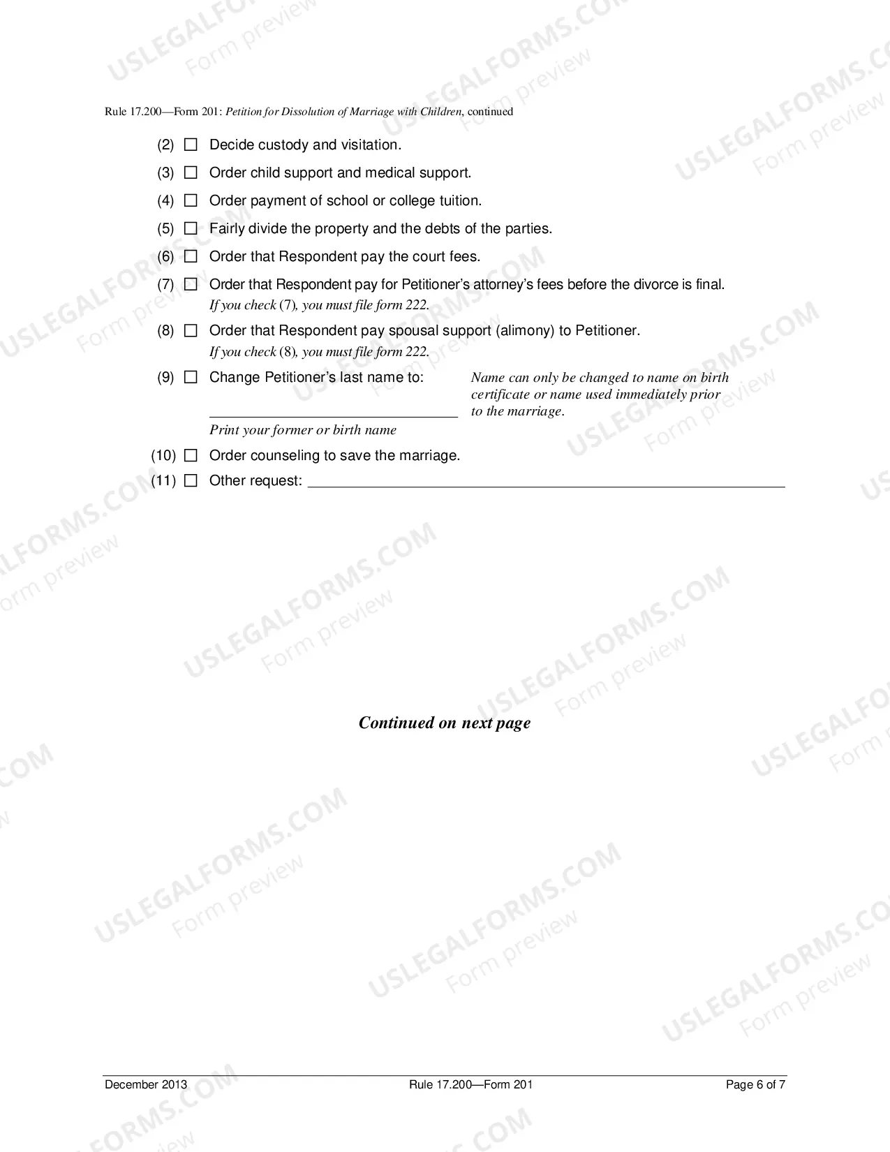 Preview Petition for Dissolution of Marriage - Minor Children