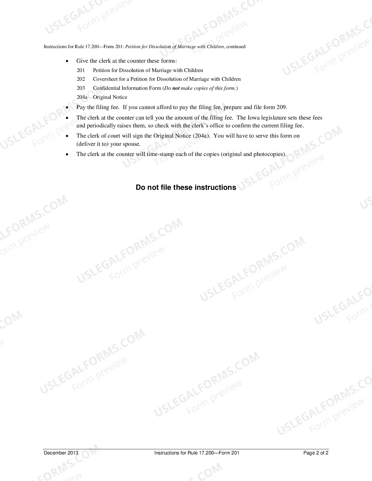 Preview Petition for Dissolution of Marriage - Minor Children