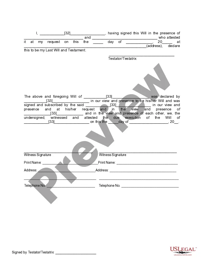 Preview Mutual Wills containing Last Will and Testaments for Man and Woman living together not Married with No Children