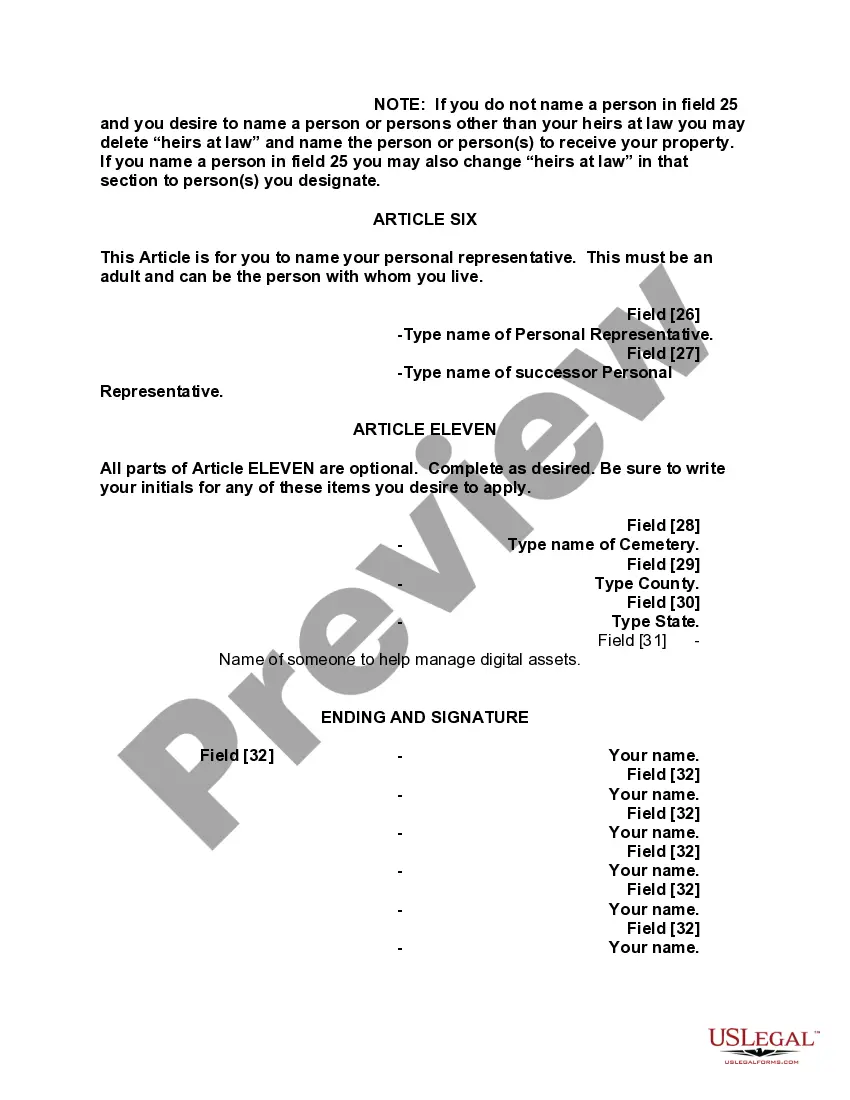 Preview Mutual Wills containing Last Will and Testaments for Man and Woman living together not Married with No Children