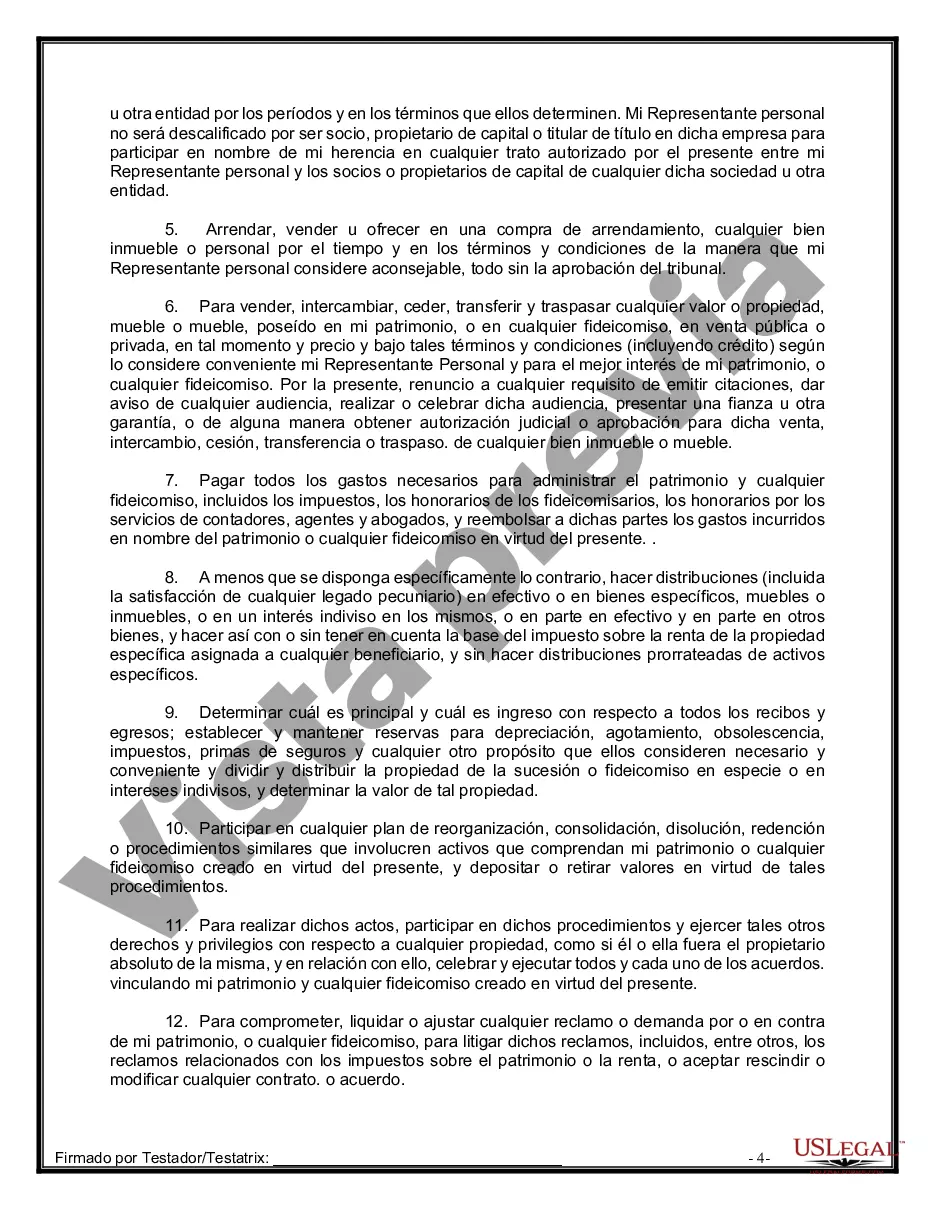 Preview Paquete de Testamentos Mutuos de Últimas Voluntades y Testamentos para Personas Solteras que conviven con Hijos Mayores de Edad