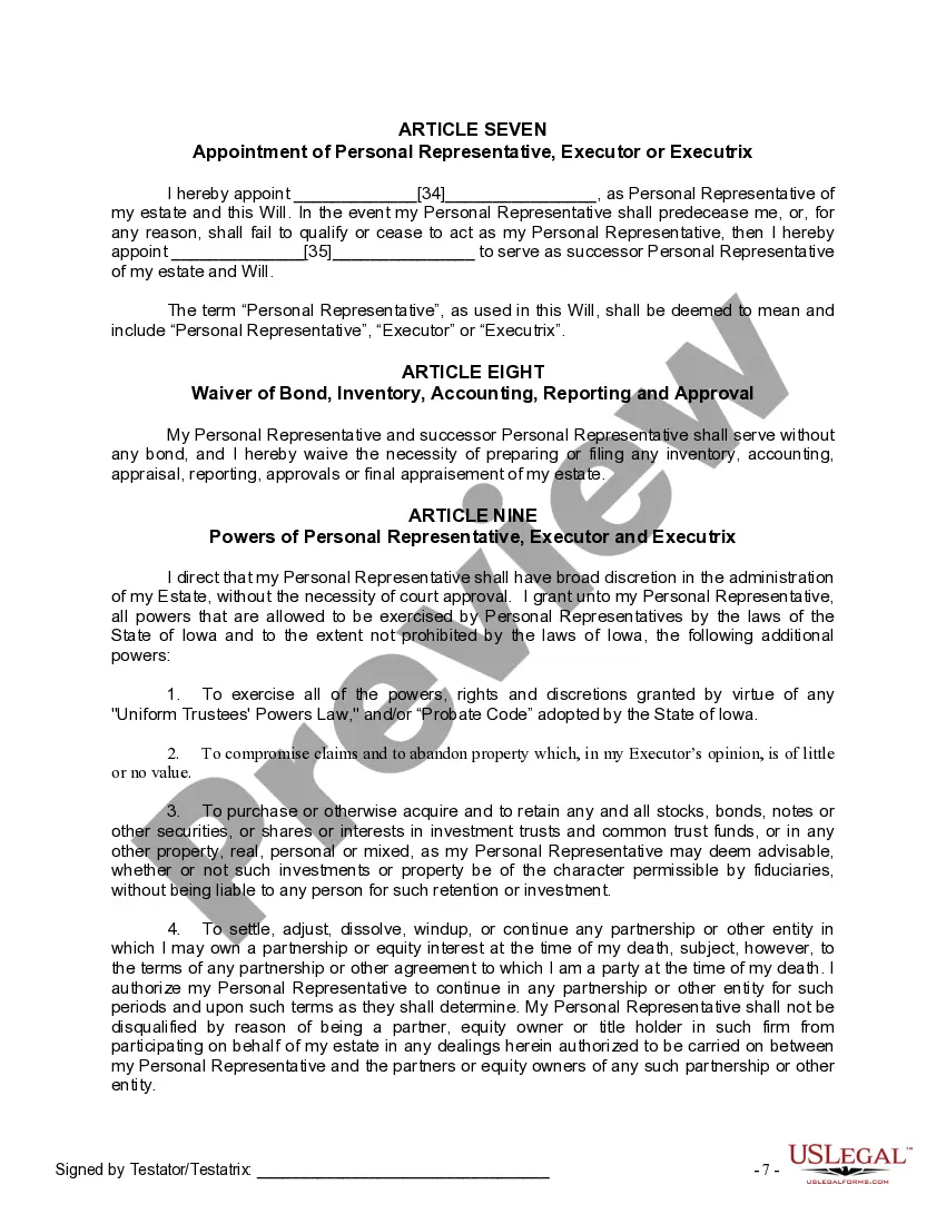 Preview Mutual Wills Package of Last Wills and Testaments for Man and Woman living together not Married with Adult Children