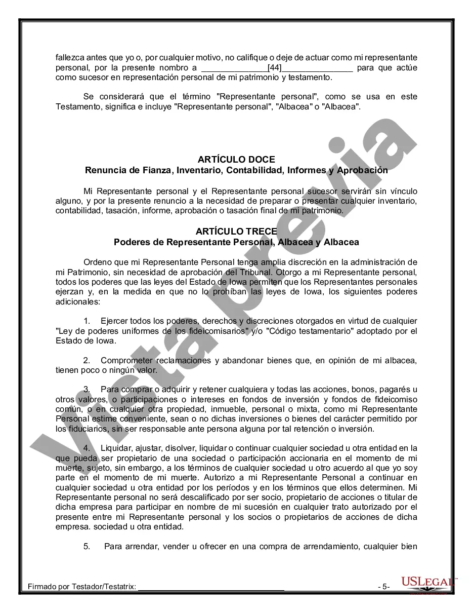 Preview Testamentos Mutuos o Últimas Voluntades y Testamentos para Personas Solteras que conviven con Hijos Menores