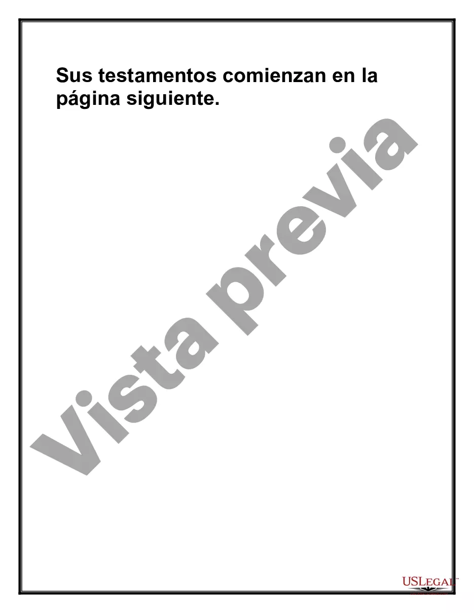 Preview Testamentos Mutuos o Últimas Voluntades y Testamentos para Personas Solteras que conviven con Hijos Menores